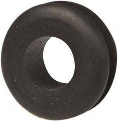 Made in USA - 1-1/16" OD, 7/16" Thick Military Specification Grommet - Buna-N Rubber, 13/16" Slot Diam x 3/16" Slot Width - Apex Tool & Supply