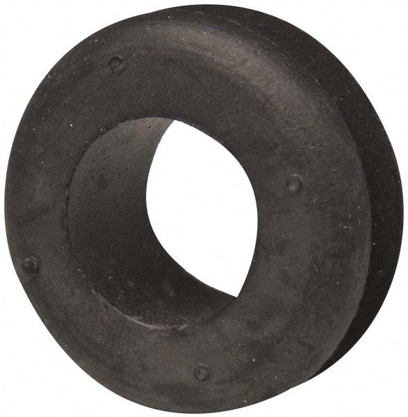 Made in USA - 1-5/16" OD, 11/16" Thick Military Specification Grommet - Buna-N Rubber, 1" Slot Diam x 1/4" Slot Width - Apex Tool & Supply