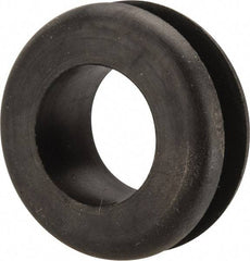 Made in USA - 1-3/8" OD, 9/16" Thick Military Specification Grommet - Buna-N Rubber, 1-1/16" Slot Diam x 1/4" Slot Width - Apex Tool & Supply