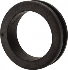 Made in USA - 2-1/8" OD, 5/8" Thick Military Specification Grommet - Buna-N Rubber, 1-3/4" Slot Diam x 1/4" Slot Width - Apex Tool & Supply