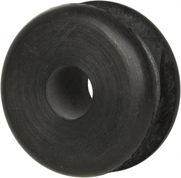 Made in USA - 1" OD, 1/2" Thick Military Specification Grommet - Buna-N Rubber, 3/4" Slot Diam x 1/4" Slot Width - Apex Tool & Supply