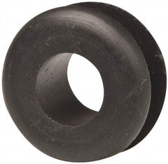 Made in USA - 15/16" OD, 1/2" Thick Military Specification Grommet - Buna-N Rubber, 11/16" Slot Diam x 1/4" Slot Width - Apex Tool & Supply