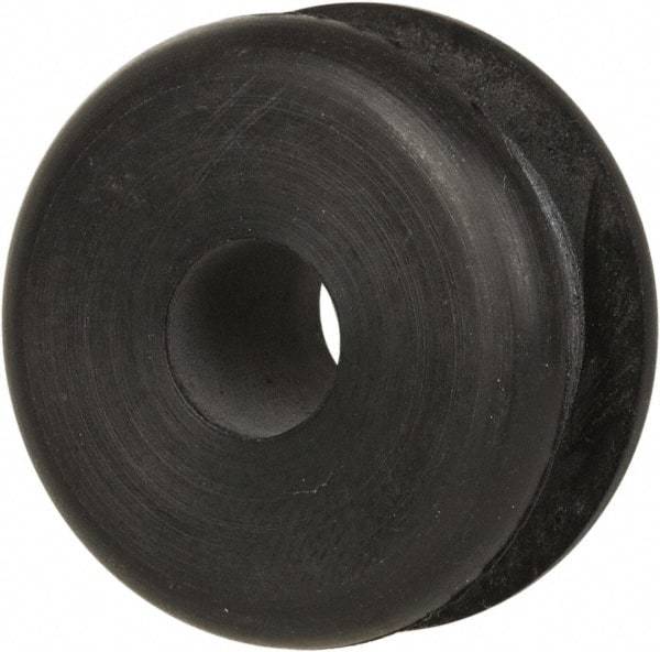 Made in USA - 1-1/16" OD, 1/2" Thick Military Specification Grommet - Buna-N Rubber, 13/16" Slot Diam x 1/4" Slot Width - Apex Tool & Supply