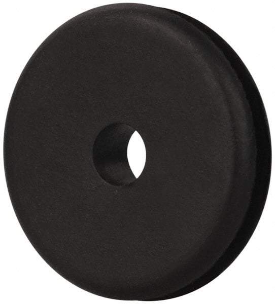 Made in USA - 7/8" OD, 3/16" Thick Military Specification Grommet - Buna-N Rubber, 5/8" Slot Diam x 1/16" Slot Width - Apex Tool & Supply
