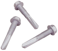 Elco - 1/4", Hex Washer Head, Hex Drive, 5" Length Under Head, #5 Point, Self Drilling Screw - Steel - Apex Tool & Supply