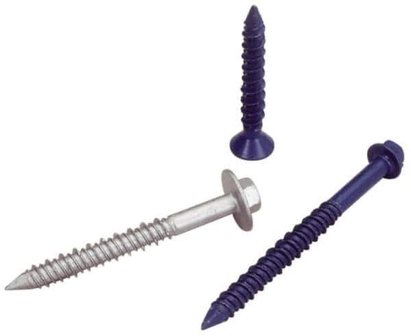 Elco - 1/4", Hex Washer Head, Hex Drive, 3" Length Under Head, #3 Point, Self Drilling Screw - Steel - Apex Tool & Supply