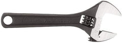 Paramount - 1/2" Jaw Capacity, 4" Standard Adjustable Wrench - Chrome Vanadium Steel, Black Finish - Apex Tool & Supply