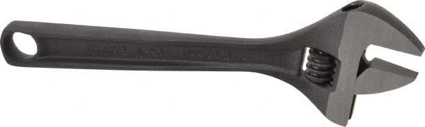 Paramount - 1-1/8" Jaw Capacity, 8" Standard Adjustable Wrench - Chrome Vanadium Steel, Black Finish - Apex Tool & Supply