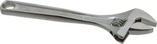 Paramount - 1-1/8" Jaw Capacity, 8" Standard Adjustable Wrench - Chrome Vanadium Steel, Chrome Finish - Apex Tool & Supply