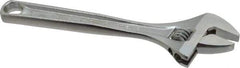 Paramount - 1-1/8" Jaw Capacity, 8" Standard Adjustable Wrench - Chrome Vanadium Steel, Chrome Finish - Apex Tool & Supply