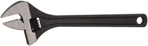 Paramount - 1-11/16" Jaw Capacity, 15" Standard Adjustable Wrench - Chrome Vanadium Steel, Black Finish - Apex Tool & Supply