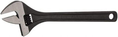 Paramount - 1-11/16" Jaw Capacity, 15" Standard Adjustable Wrench - Chrome Vanadium Steel, Black Finish - Apex Tool & Supply