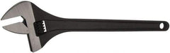 Paramount - 2-1/16" Jaw Capacity, 18" Standard Adjustable Wrench - Chrome Vanadium Steel, Black Finish - Apex Tool & Supply