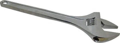 Paramount - 2-1/16" Jaw Capacity, 18" Standard Adjustable Wrench - Chrome Vanadium Steel, Chrome Finish - Apex Tool & Supply