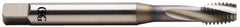 OSG - 3/4-10 UNC 4 Flute 2B Bottoming Spiral Flute Tap - Vanadium High Speed Steel, TiCN Finish, 125mm OAL, Right Hand Flute, Right Hand Thread, Series 13013 - Apex Tool & Supply