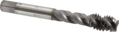 OSG - 7/16-14 UNC 3 Flute Modified Bottoming Spiral Flute Tap - Vanadium High Speed Steel, TiCN Finish, 3-5/32" OAL, Right Hand Flute, Right Hand Thread, H3, Series 290 - Apex Tool & Supply