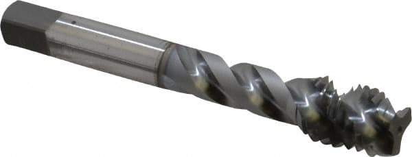 OSG - 1/2-13 UNC 3 Flute 3B Modified Bottoming Spiral Flute Tap - Vanadium High Speed Steel, TiCN Finish, 3-3/8" OAL, Right Hand Flute, Right Hand Thread, H3, Series 290 - Apex Tool & Supply