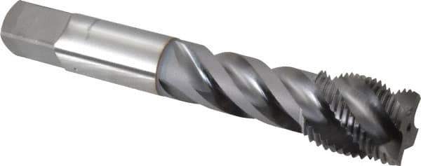OSG - 3/4-16 UNF 4 Flute 3B Modified Bottoming Spiral Flute Tap - Vanadium High Speed Steel, TiCN Finish, 4-1/4" OAL, Right Hand Flute, Right Hand Thread, H3, Series 290 - Apex Tool & Supply