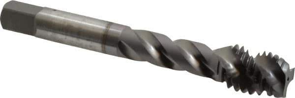 OSG - 1/2-13 UNC 3 Flute 2B Modified Bottoming Spiral Flute Tap - Vanadium High Speed Steel, TiCN Finish, 3-3/8" OAL, Right Hand Flute, Right Hand Thread, H5, Series 290 - Apex Tool & Supply