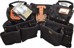 CLC - 29 to 46" Waist Tool Belt - 17 Pocket, 5" Wide, Black, Nylon - Apex Tool & Supply