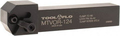 Tool-Flo - External Thread, Right Hand Cut, 3/4" Shank Width x 3/4" Shank Height Indexable Threading Toolholder - 4-1/2" OAL, T.MA/C 43 Insert Compatibility, MTVO Toolholder, Series On-Edge - Apex Tool & Supply