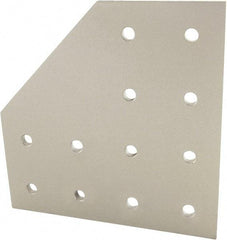 80/20 Inc. - 100mm Wide, Open Shelving Accessory/Component - Aluminum, Clear Anodized Finish, 100mm Long, Use with 25 Series & Bolt Kit 75-3404 - Apex Tool & Supply