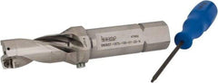 Iscar - 1.88" Max Drill Depth, 2xD, 15/16" Diam, Indexable Insert Drill - 1" Shank Diam, Straight Shank - Apex Tool & Supply