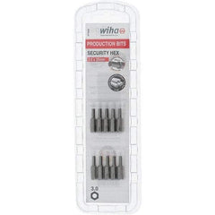 Wiha - 3mm Hex Screwdriver Bit - 1/4" Drive, 1" OAL - Apex Tool & Supply
