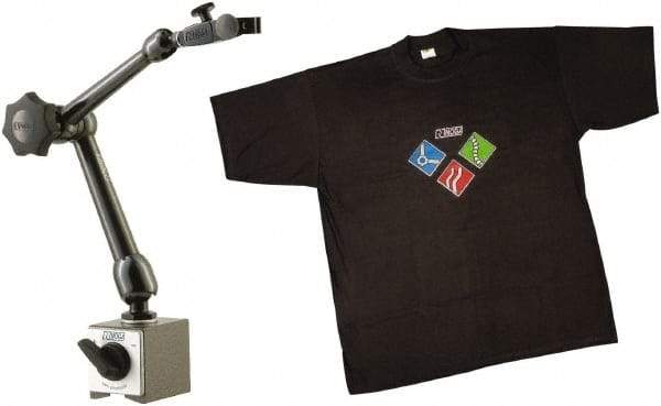 Noga - 175 Lb Magnetic Force, Fine Adjustment Indicator Positioner & Holder with Base - Articulated Arm, Rectangular Base, 55mm Base Height, 60mm Base Length, 50mm Base Width - Apex Tool & Supply