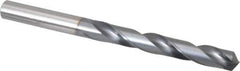 OSG - 31/64" 130° Powdered Metal Jobber Drill - V Finish, Right Hand Cut, Spiral Flute, Straight Shank, 158mm OAL, Standard Point - Apex Tool & Supply