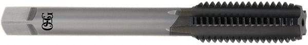 OSG - #4-40 UNC 2B 3 Flute Diamond Finish Solid Carbide Straight Flute Machine Tap - Modified Bottoming, Right Hand Thread, 56mm OAL, 9/16" Thread Length, Oversize - Apex Tool & Supply