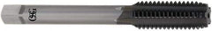 OSG - #4-40 UNC 2B 3 Flute Diamond Finish Solid Carbide Straight Flute Machine Tap - Modified Bottoming, Right Hand Thread, 56mm OAL, 9/16" Thread Length, Oversize - Apex Tool & Supply