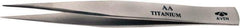 Aven - 4-3/4" OAL AA Precision Tweezers - Fine Point - Apex Tool & Supply