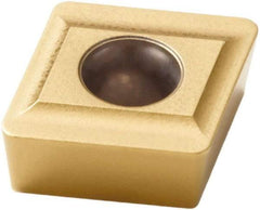Seco - CCMX09T308 MD09 Grade F40M Carbide Milling Insert - TiAlN/TiN Finish, 0.156" Thick, 3/8" Inscribed Circle, 0.031" Corner Radius - Apex Tool & Supply