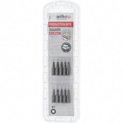 Wiha - 1/4" Drive, #1 Square Screwdriver Bit - 1" OAL - Apex Tool & Supply