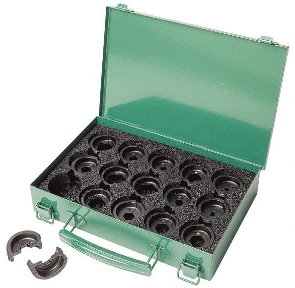 Greenlee - 8 AWG - 2/0 AWG Crimping Die Set - Use with Mfr's # EK410L11 - Apex Tool & Supply