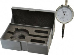 Fowler - 0.4" Range, 0-50-0 Dial Reading, 0.0005" Graduation Dial Drop Indicator - Revolution Counter - Apex Tool & Supply