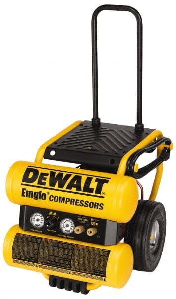 DeWALT - 1.1 HP, 3.8 CFM Wheeled Dolly Style Electric Oil Lube Compressor - Apex Tool & Supply
