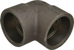Made in USA - Size 2-1/2", Class 3,000, Forged Carbon Steel Black Pipe 90° Elbow - 3,000 psi, Socket Weld End Connection - Apex Tool & Supply