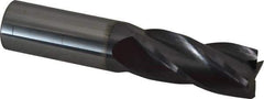 Atrax - 1", 2-1/4" LOC, 1" Shank Diam, 5" OAL, 4 Flute, Solid Carbide Square End Mill - Single End, AlTiN Finish, Spiral Flute, 30° Helix, Centercutting, Right Hand Cut, Right Hand Flute - Apex Tool & Supply