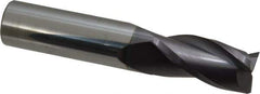 Atrax - 3/4", 1-1/2" LOC, 3/4" Shank Diam, 4" OAL, 3 Flute, Solid Carbide Square End Mill - Single End, AlTiN Finish, Spiral Flute, 30° Helix, Centercutting, Right Hand Cut - Apex Tool & Supply