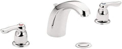 Moen - Lever Handle, Commercial Bathroom Faucet - Two Handle, Pop Up Drain, Arc Spout - Apex Tool & Supply