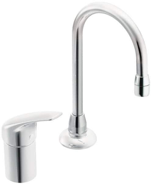 Moen - Lever Handle, Commercial Bathroom Faucet - One Handle, No Drain, Low Spout - Apex Tool & Supply