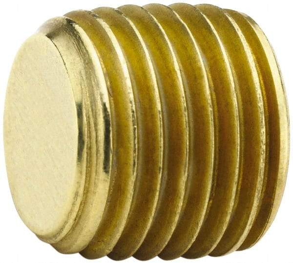 Parker - 3/8 Male Thread, Brass Industrial Pipe Hex Head Plug - MNPTF, 1,000 psi - Apex Tool & Supply