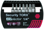 7 Piece - IPR8; IPR10; IPR15; IPR20; IPR25; IPR27; IPR30 Insert Bits - Quick Release Holder - Security TorxPlus Selector Bit Set Plastic XSelector Storage Box - Apex Tool & Supply