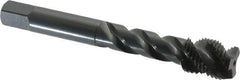 OSG - 1/2-20 UNF 3 Flute Modified Bottoming Spiral Flute Tap - Vanadium High Speed Steel, Oxide Finish, 3-3/8" OAL, Right Hand Flute, Right Hand Thread, Oversize, H7, Series 290 - Apex Tool & Supply