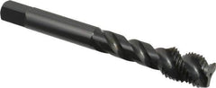 OSG - 7/16-20 UNF 3 Flute Modified Bottoming Spiral Flute Tap - Vanadium High Speed Steel, Oxide Finish, 3-5/32" OAL, Right Hand Flute, Right Hand Thread, Oversize, H7, Series 290 - Apex Tool & Supply