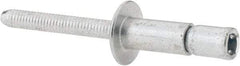 RivetKing - Size 86 Dome Head Steel Structural with Locking Stem Blind Rivet - Steel Mandrel, 0.08" to 3/8" Grip, 0.53" Head Diam, 0.257" to 0.261" Hole Diam, 0.556" Length Under Head, 1/4" Body Diam - Apex Tool & Supply