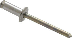 RivetKing - Dome Head Aluminum Peel Blind Rivet - Steel Mandrel, 0.188" to 0.275" Grip, 3/8" Head Diam, 0.196" Max Hole Diam, 0.511" Length Under Head, 3/16" Body Diam - Apex Tool & Supply