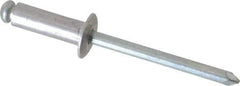 RivetKing - Dome Head Aluminum Peel Blind Rivet - Steel Mandrel, 0.157" to 0.315" Grip, 0.315" Head Diam, 0.165" Max Hole Diam, 0.472 to 0.511" Length Under Head, 5/32" Body Diam - Apex Tool & Supply